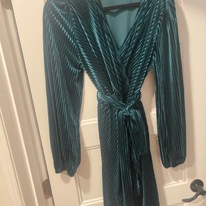 Cupshe Teal Long Sleeve Dress
